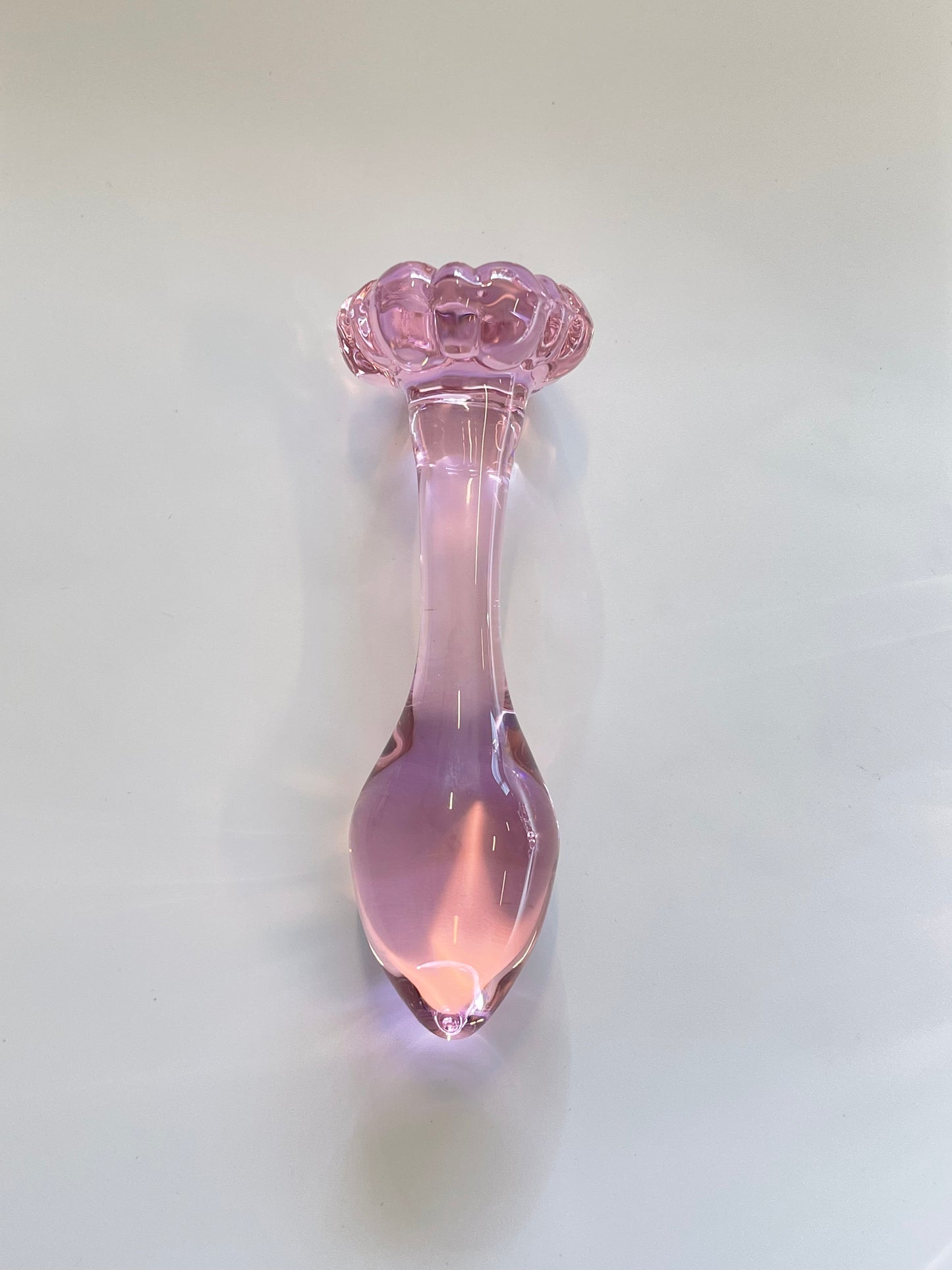 Kawaii Pink Flower Lily Anal Plug/ Adult toys travel kits/ Hand-made Glass Anal Toys