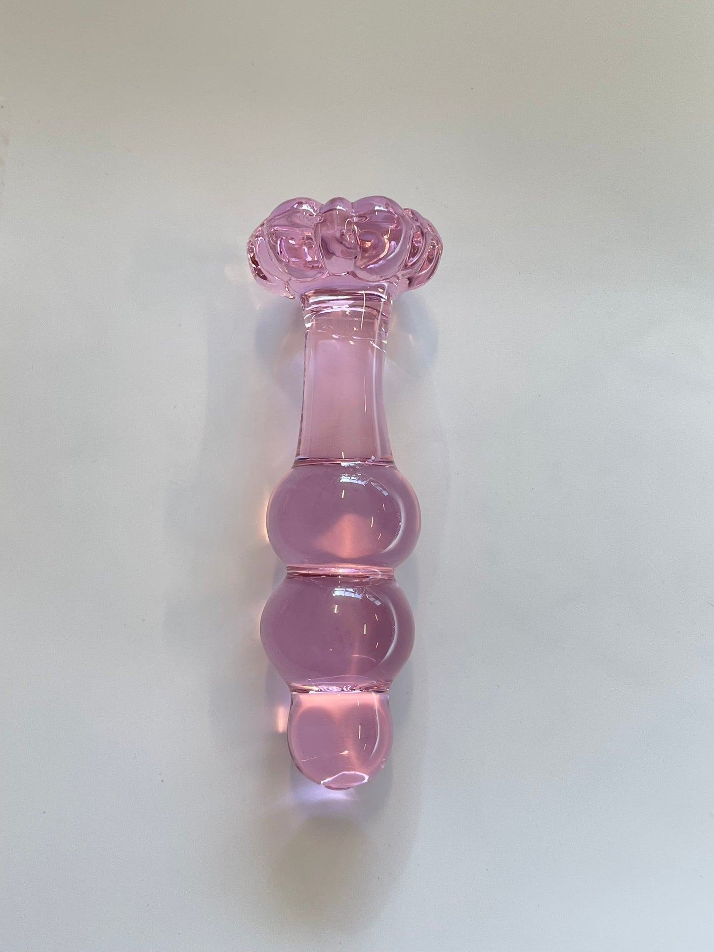 Kawaii Pink Flower Lily Anal Plug/ Adult toys travel kits/ Hand-made Glass Anal Toys