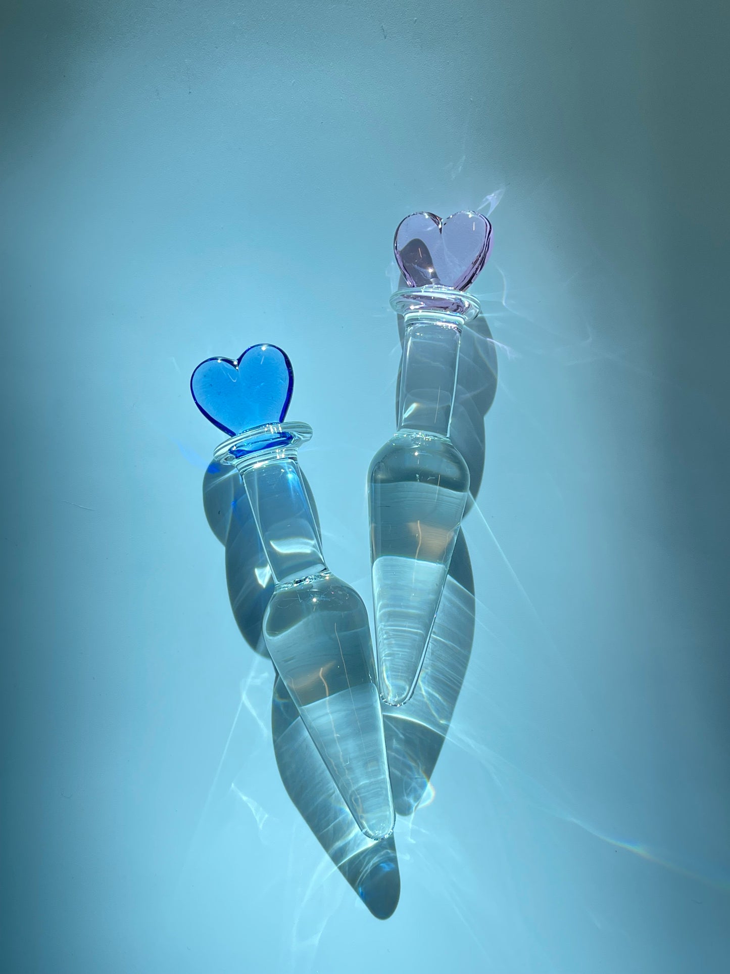 Kawaii Heart Shape Glass Anal Plug/ Teddy Bear Adult Toys Travel kits/ Cute Anal Toys