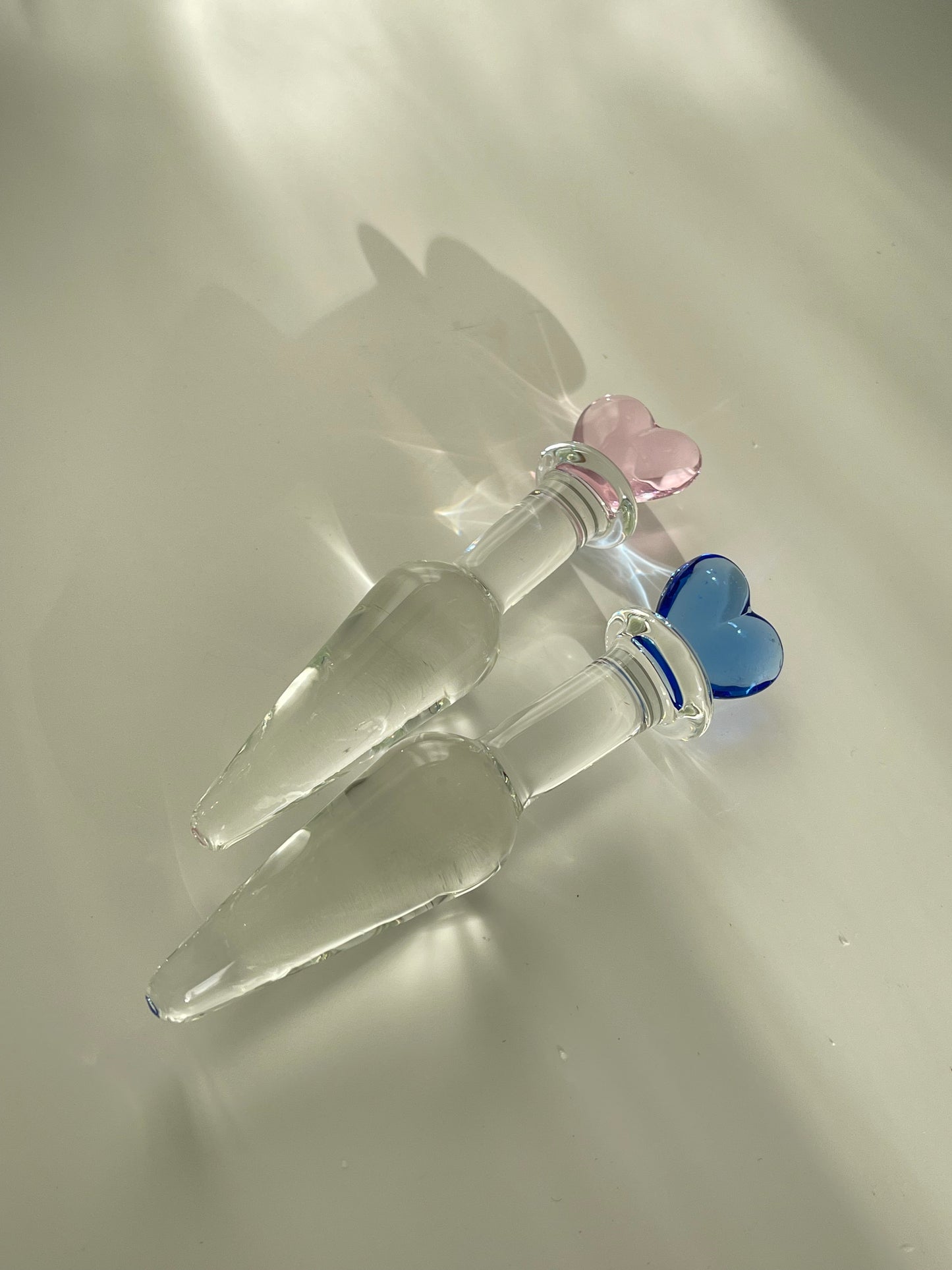 Kawaii Heart Shape Glass Anal Plug/ Teddy Bear Adult Toys Travel kits/ Cute Anal Toys