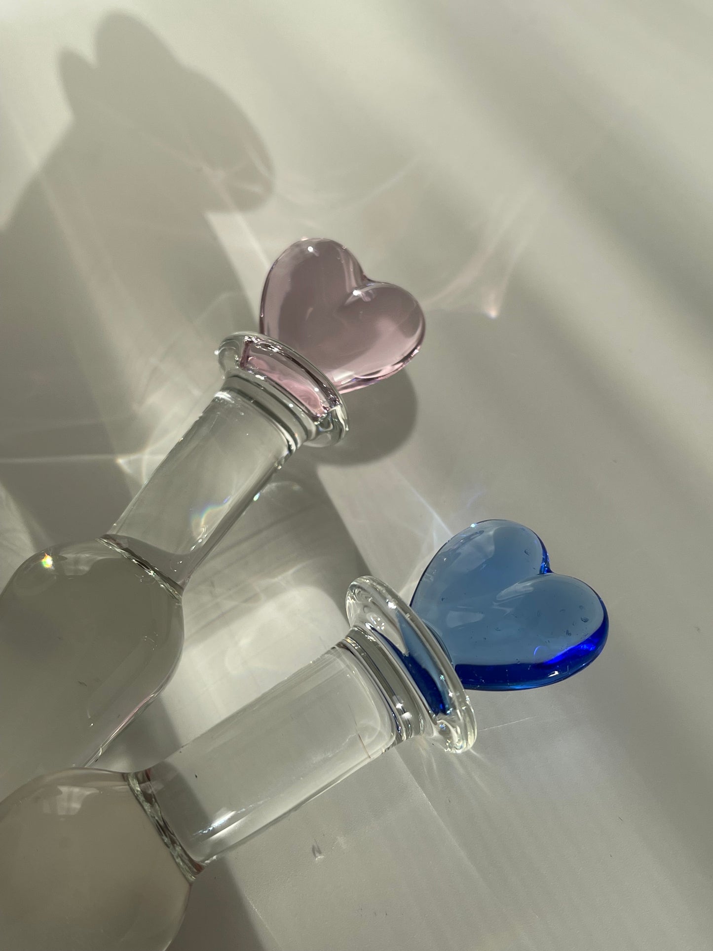 Kawaii Heart Shape Glass Anal Plug/ Teddy Bear Adult Toys Travel kits/ Cute Anal Toys