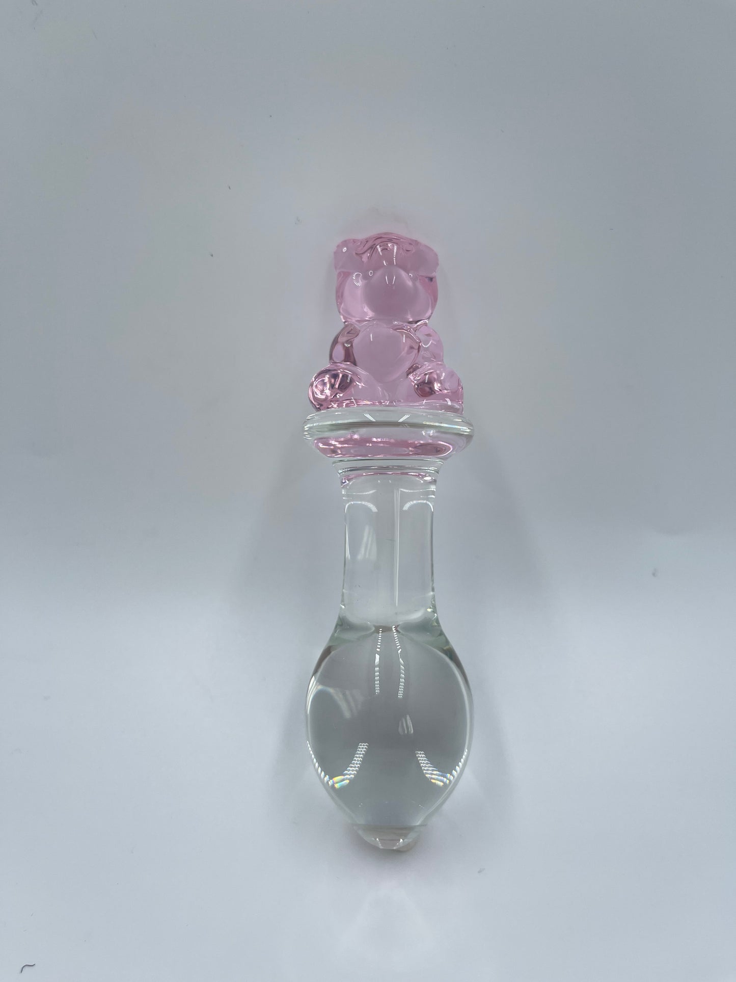 Kawaii Heart Shape Glass Anal Plug/ Teddy Bear Adult Toys Travel kits/ Cute Anal Toys