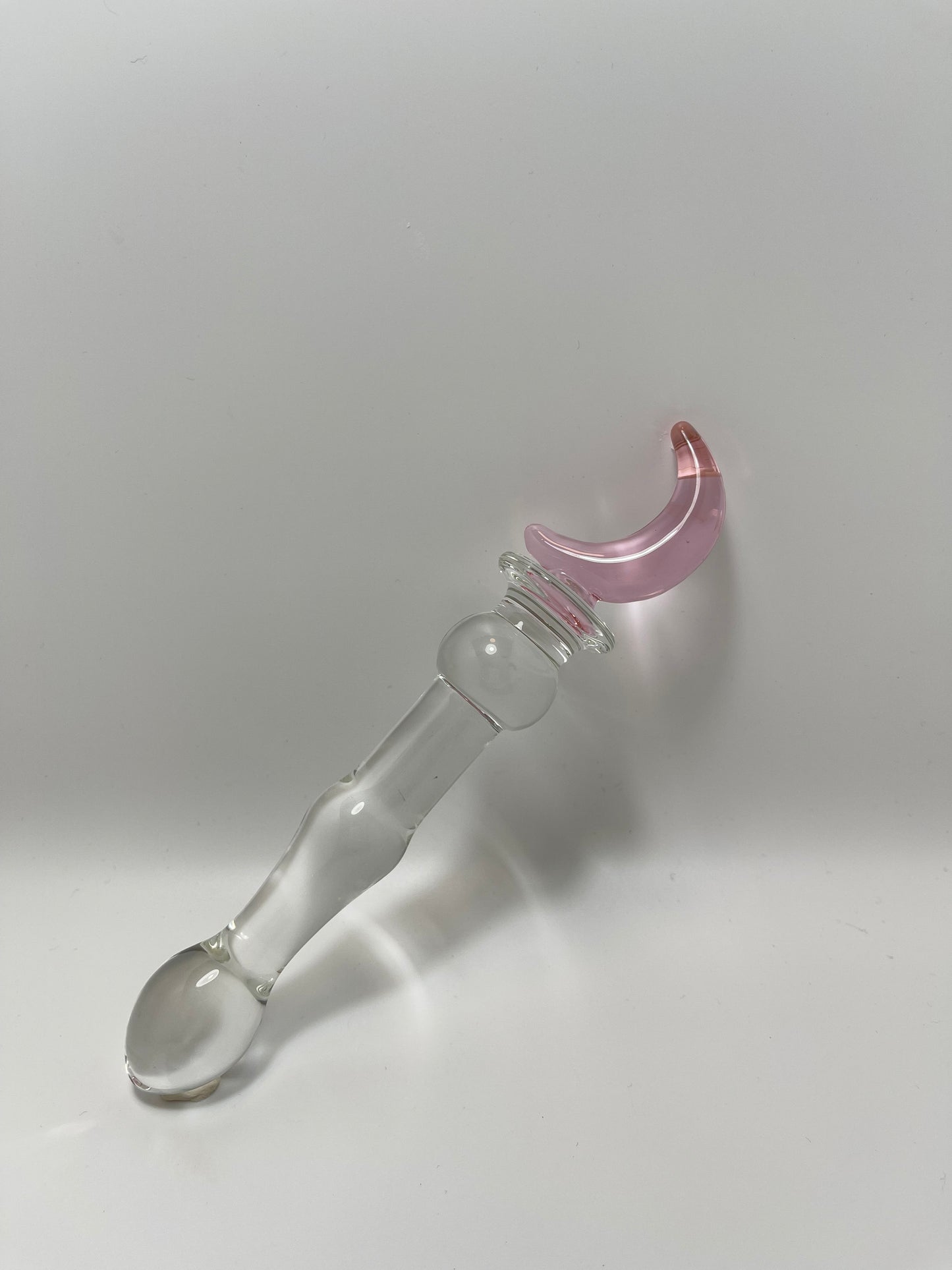 Crystal Glass Massage Wand Glass Dildo/ Pink Crystal Butt Plug for beginner