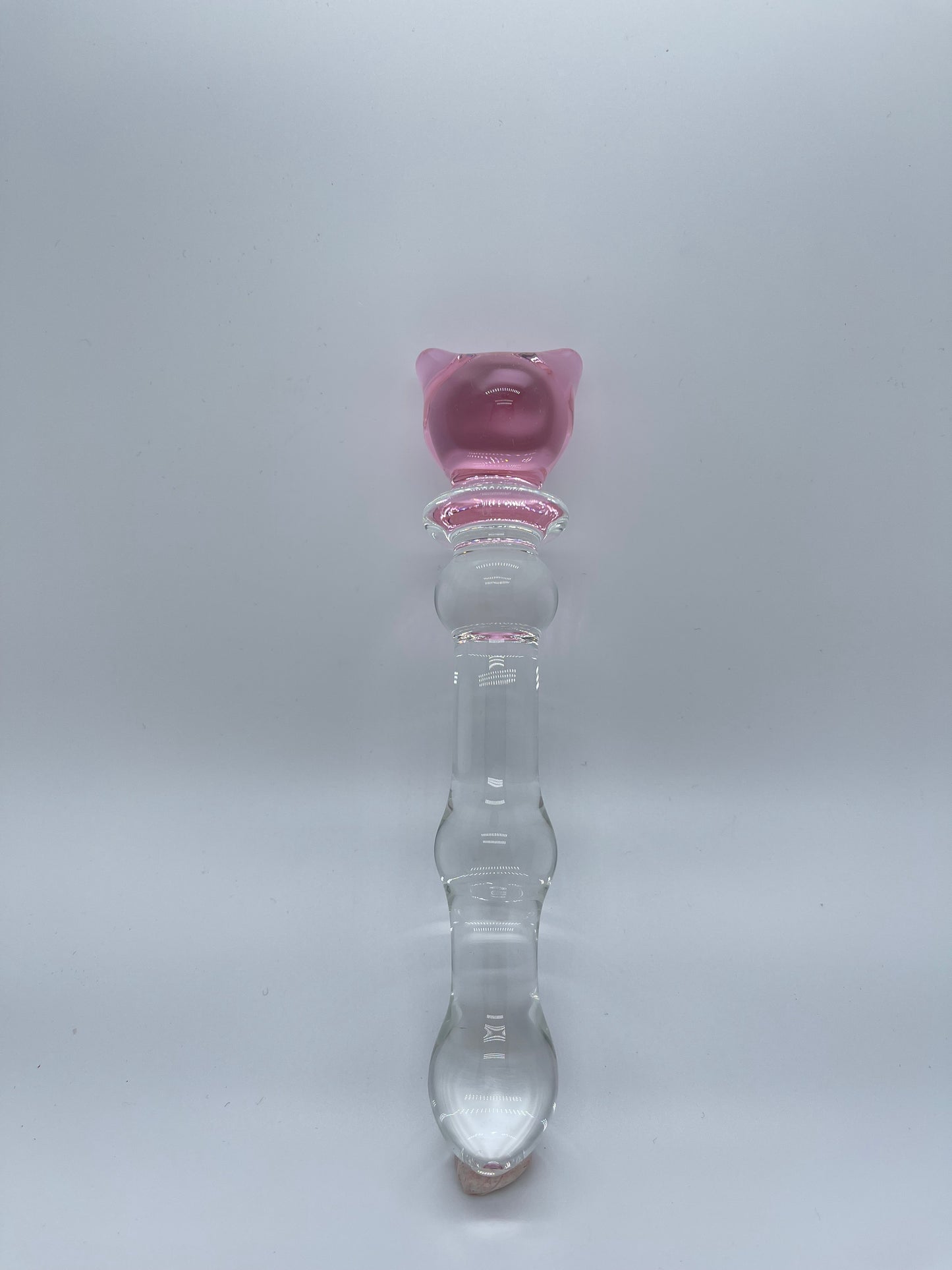 Crystal Glass Massage Wand Glass Dildo/ Pink Crystal Butt Plug for beginner