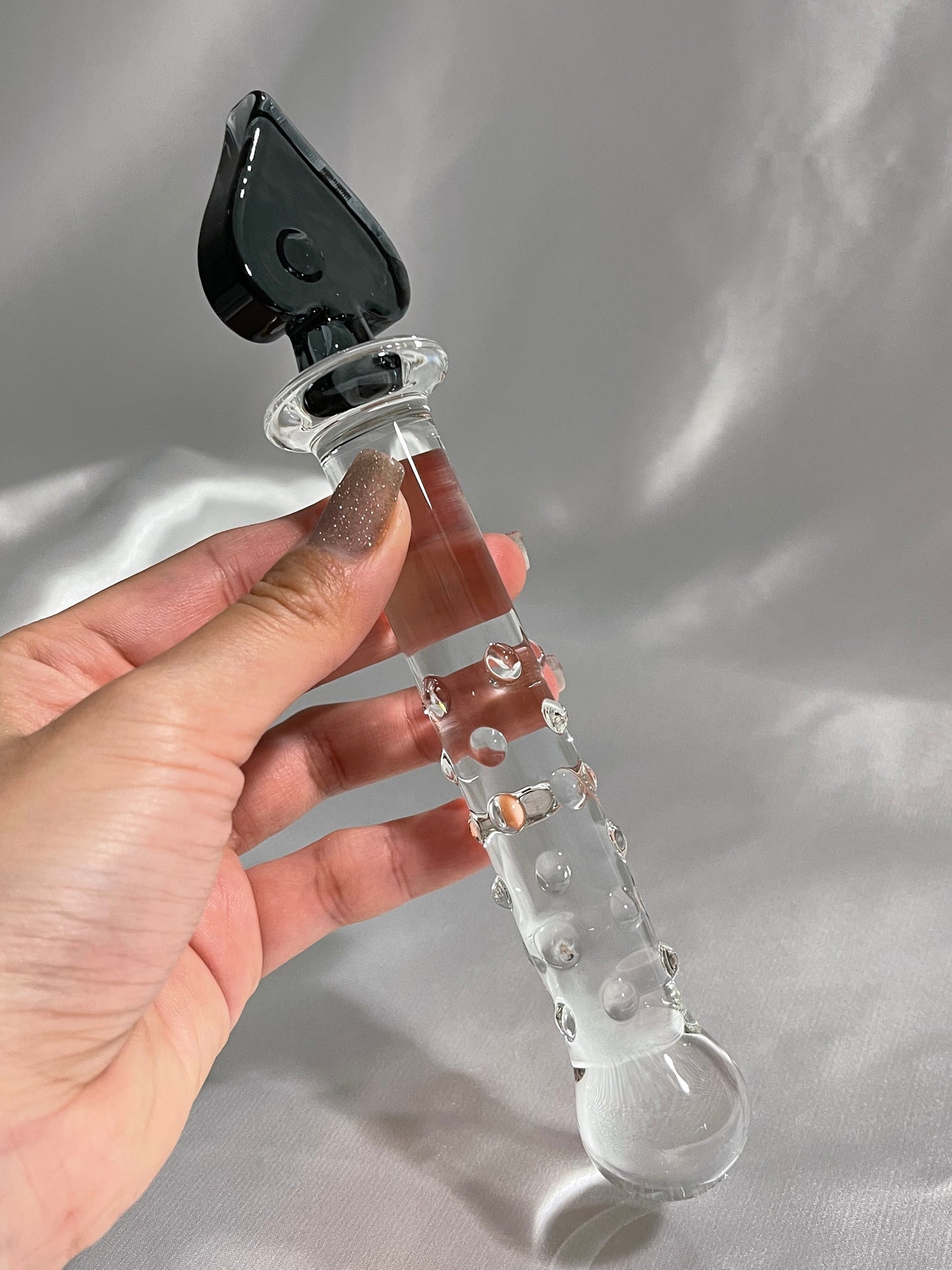 Poker Crystal Glass Wand/ Kawaii Glass Dildo for women/ diamond/heart/club/spade