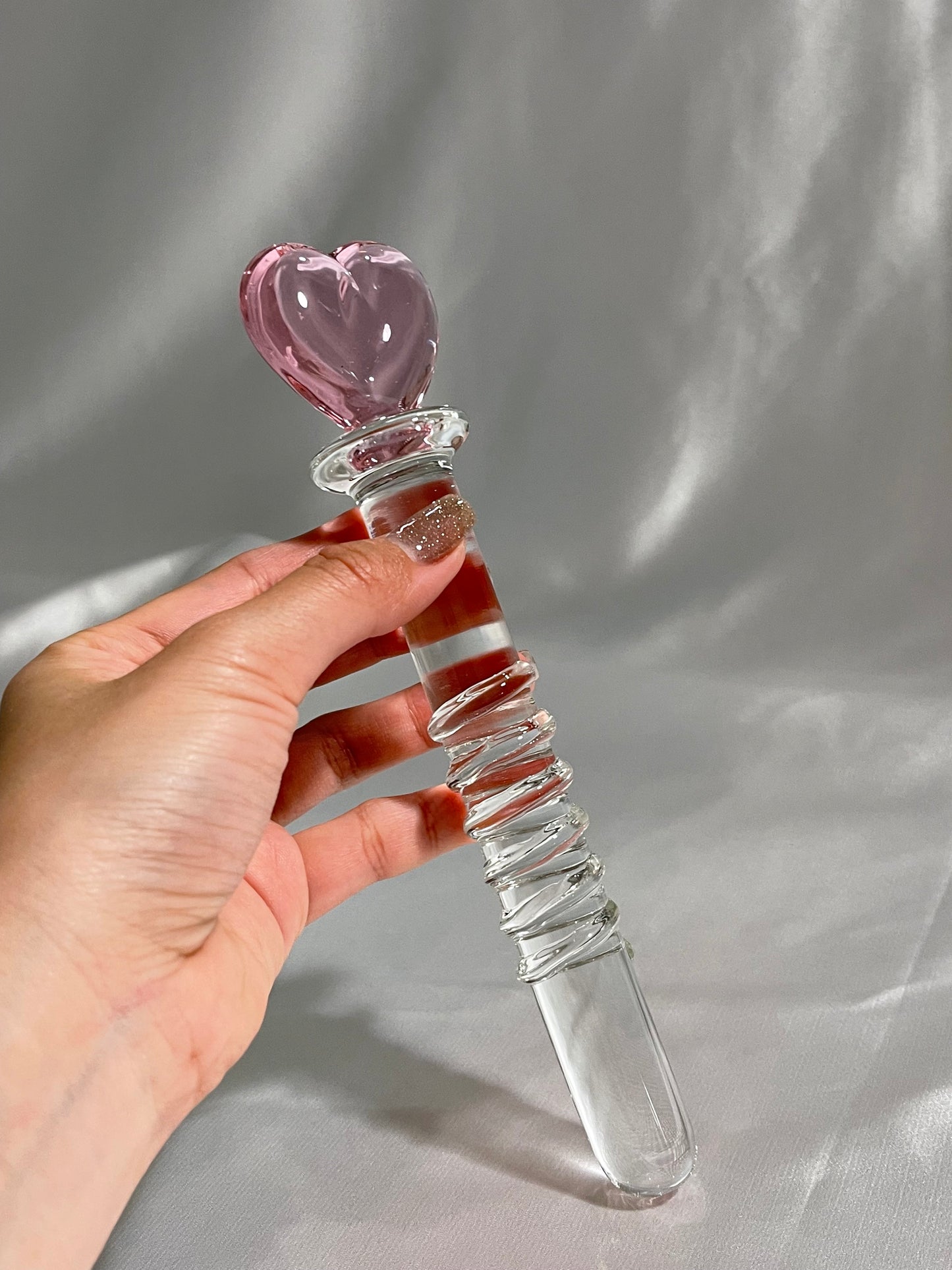 Poker Crystal Glass Wand/ Kawaii Glass Dildo for women/ diamond/heart/club/spade